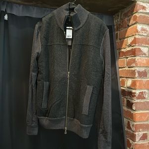 Banana Republic Charcoal Gray Full Zip Sweater